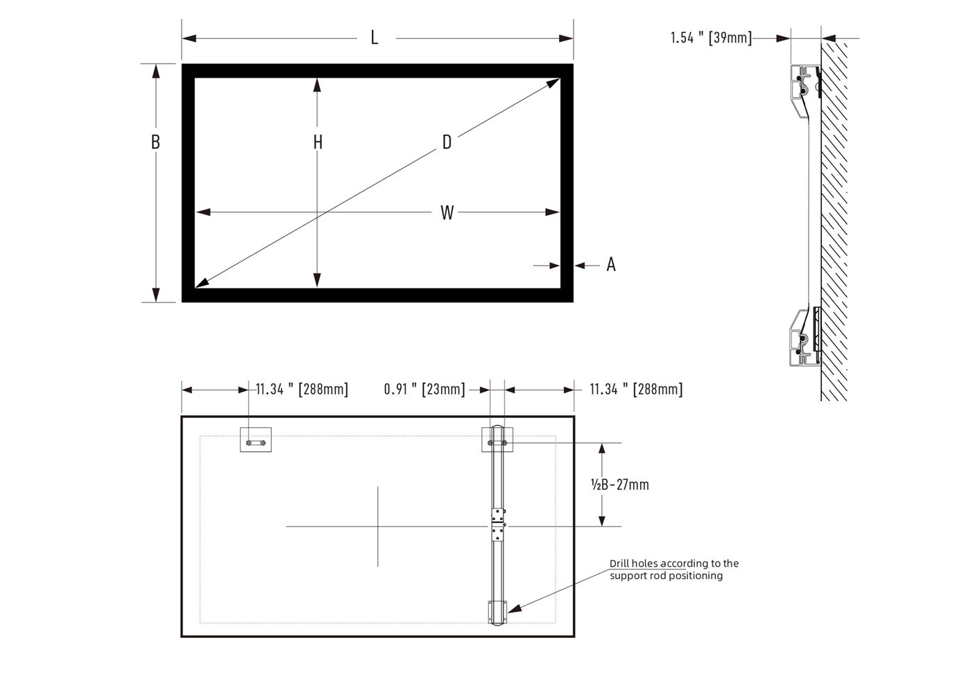 Fixed Frame ALR Screen For Long Throw Projector - LP