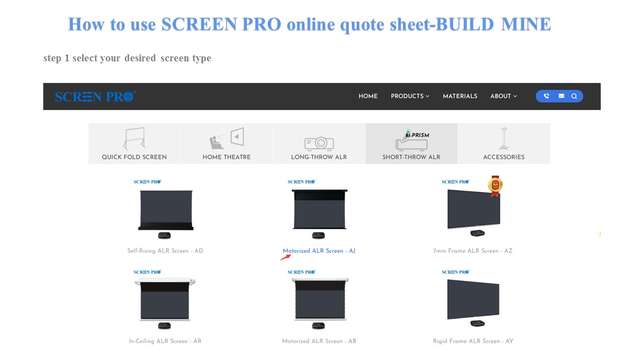 How to use SCREEN PRO online quote sheet-BUILD MINE