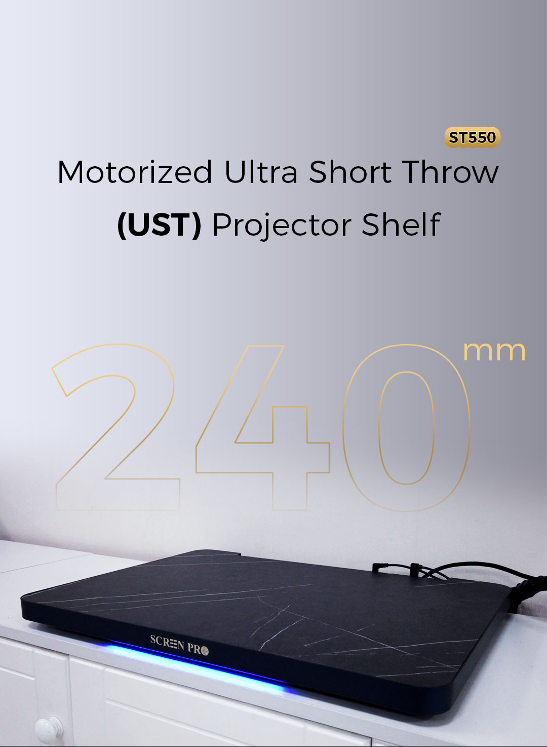SCREEN PRO Freely Retractable Projector Table