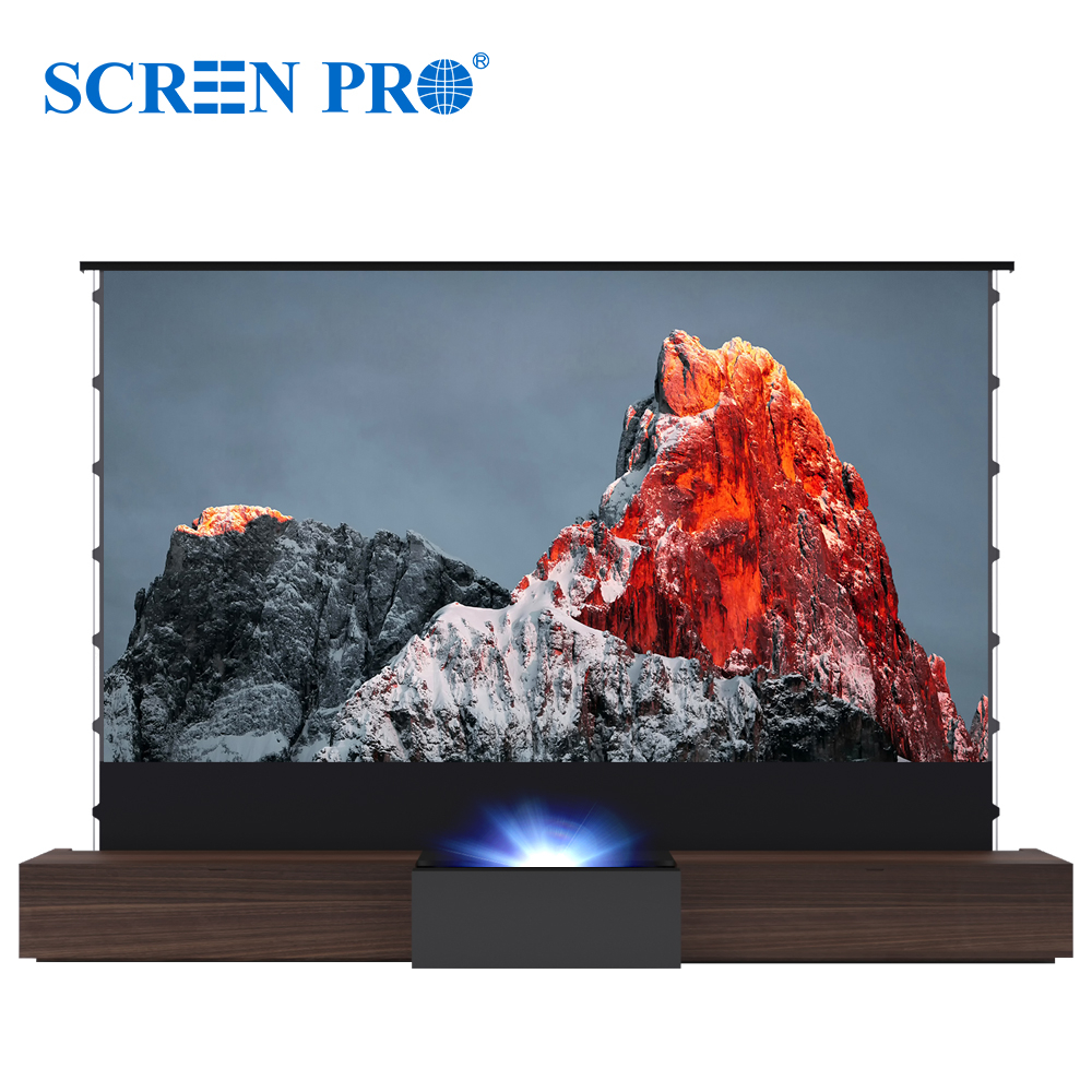 SCREENPRO Laser TV Screen with Integrated Cabinet Bundle