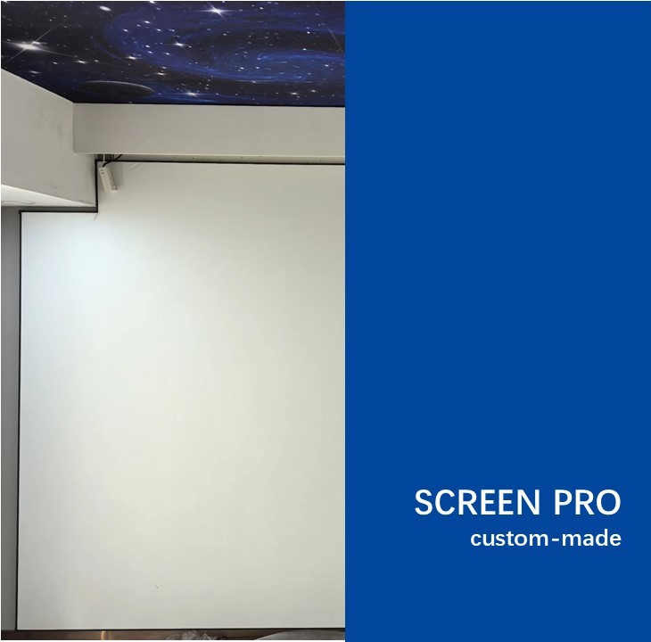  CASE | SCREENPRO Multi-Ratio Integration Projection Screen | 16:9—160“ vs 2.35:1—180”