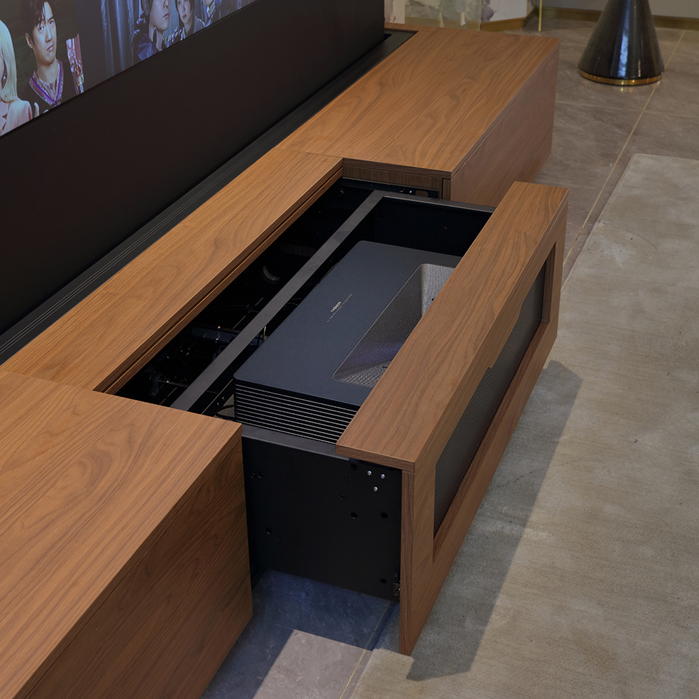 SCREENPRO Laser TV Screen with Integrated Cabinet Bundle -CD