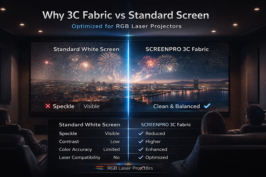 SCREENPRO motorized floor rising screen