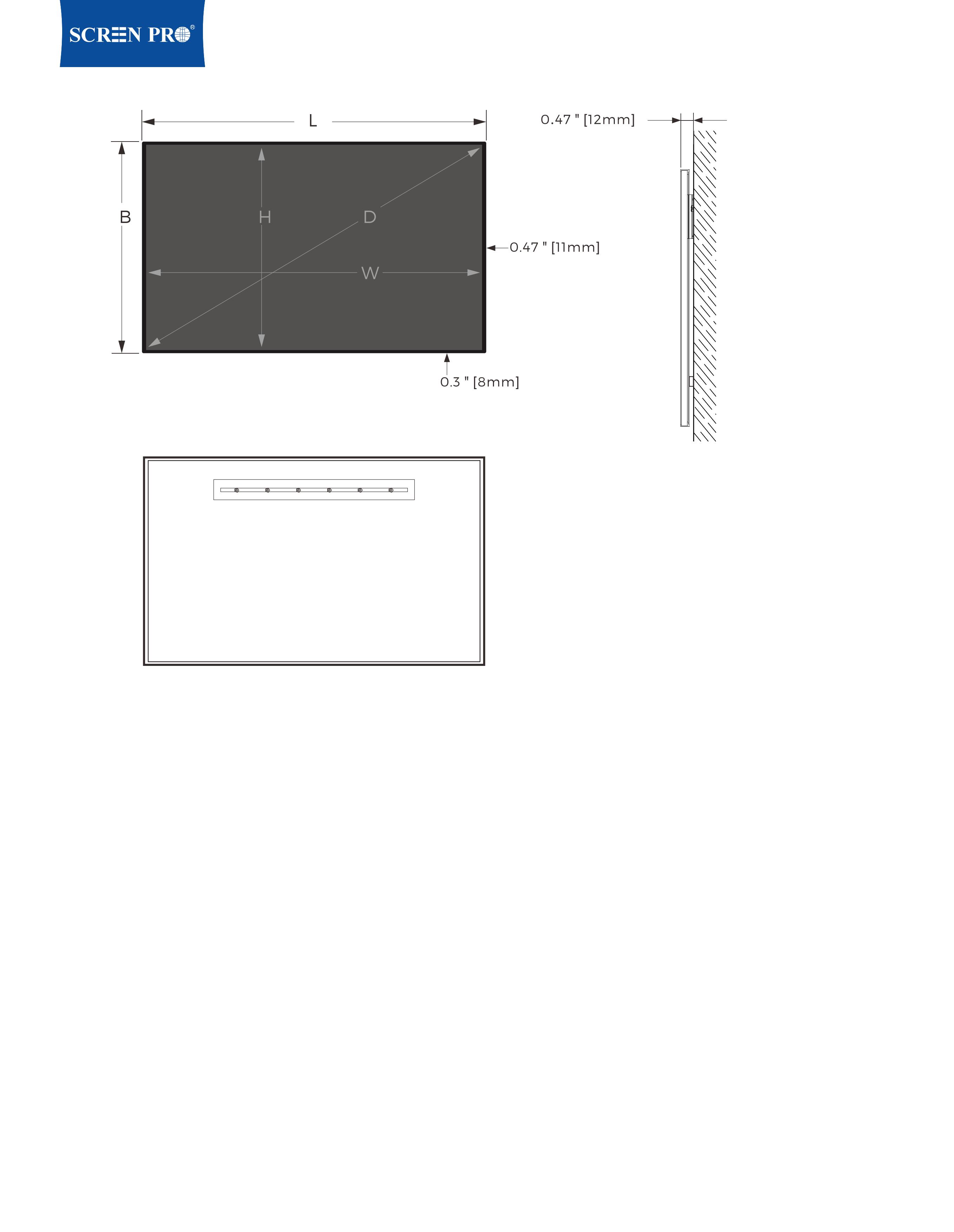SCREENPRO Fixed ALR Screen For UST dimensions