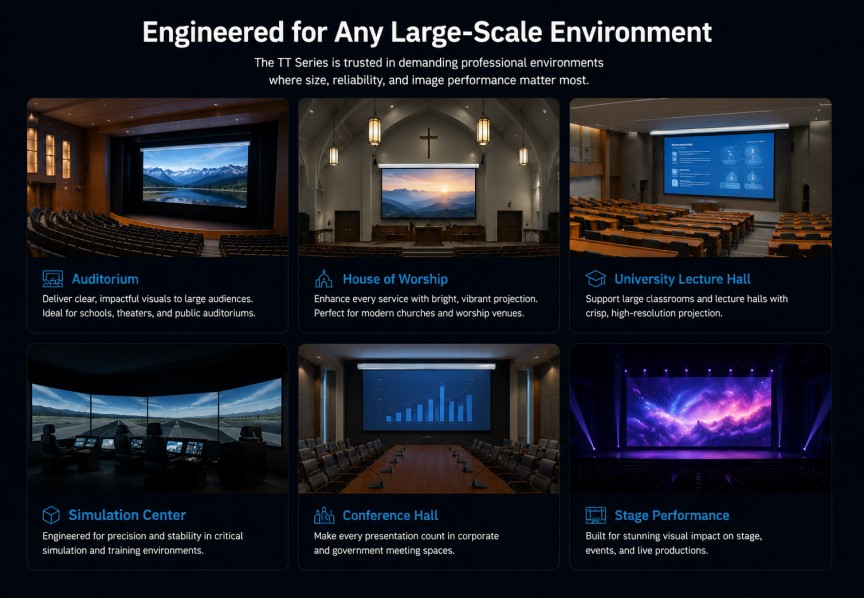 large projector screen for auditorium