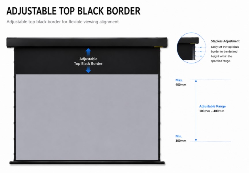 SCREENPRO projector screen tensions adjustment