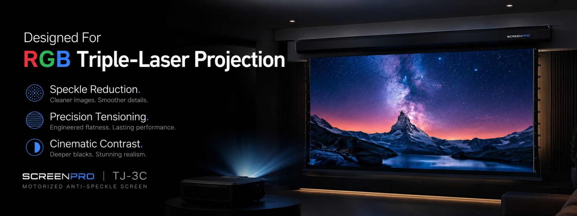SCREENPRO 150 inches motorized screen