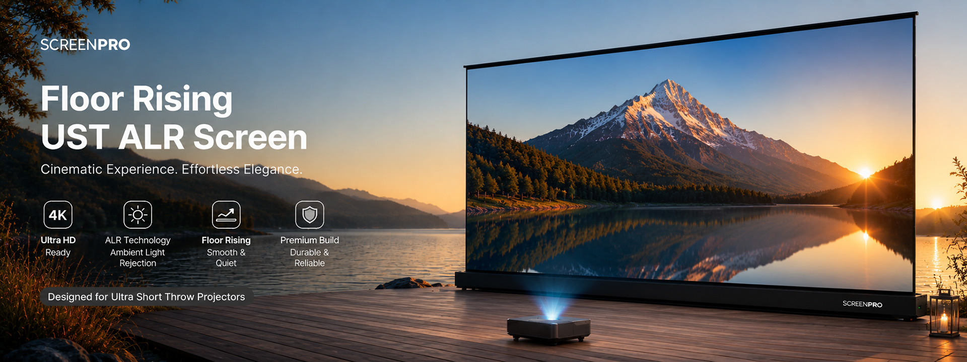 motorized alr projector screen