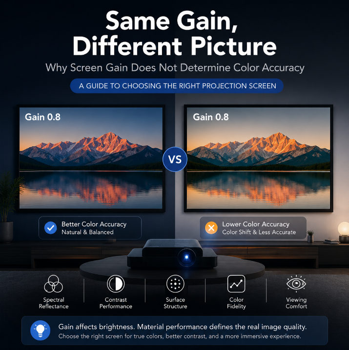 Same Gain, Same Picture? Why Screen Gain Does Not Determine Color Accuracy
