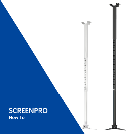 How To Install SCREEN PRO Projector Ceiling Mount