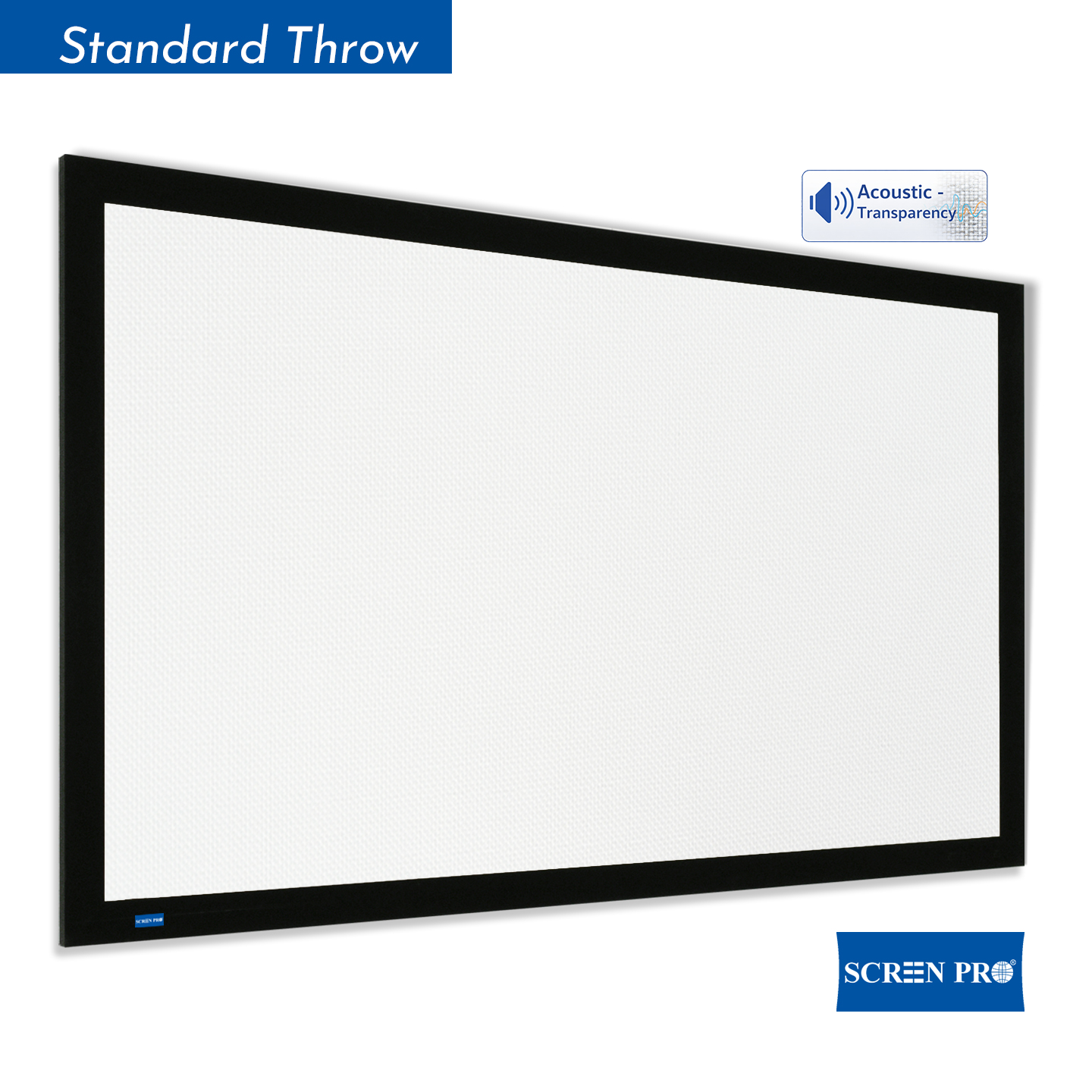 Woven Acoustic Transparent Fixed Frame Screen | Home Theater Projection Screen FP-TW | SCREENPRO