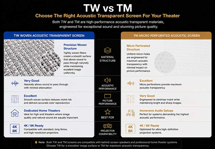 woven acoustic transparent vs micro perforated