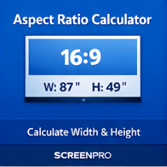Projector Screen Aspect Ratio Calculator