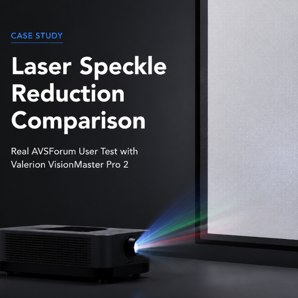 Case Study | Blog AVSForum User Test: Which Screen Material Reduces Laser Speckle Best with Valerion VisionMaster Pro 2?
