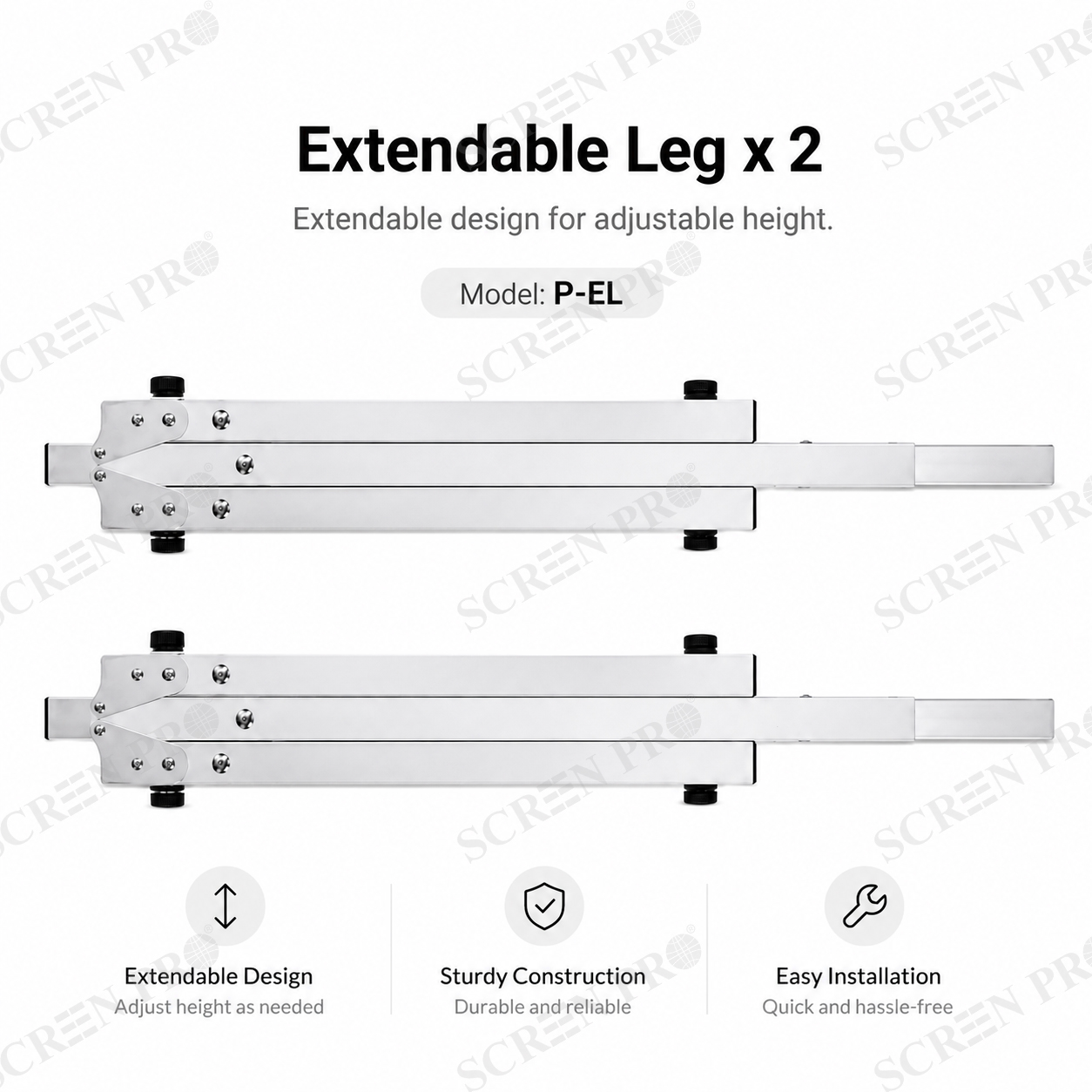 SCREENPRO P-EL adjustable support legs for quick fold projection screens