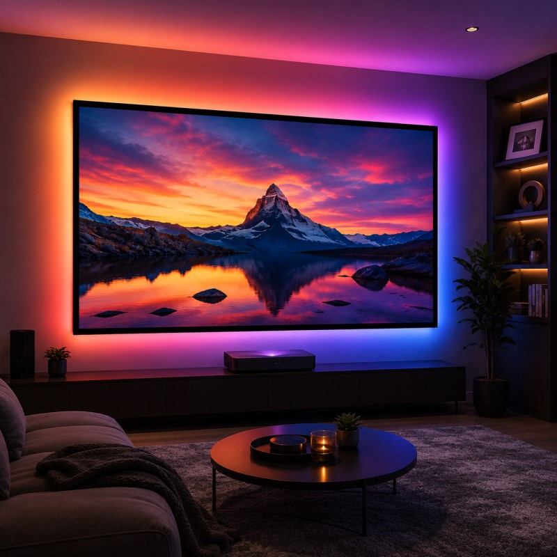 RGB LED Backlight Kit for Slim Frame Projection Screens