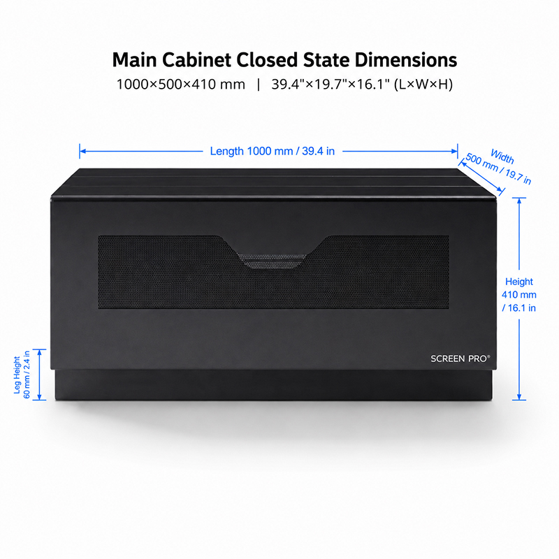 SCREENPRO Motorized UST Projector Cabinet