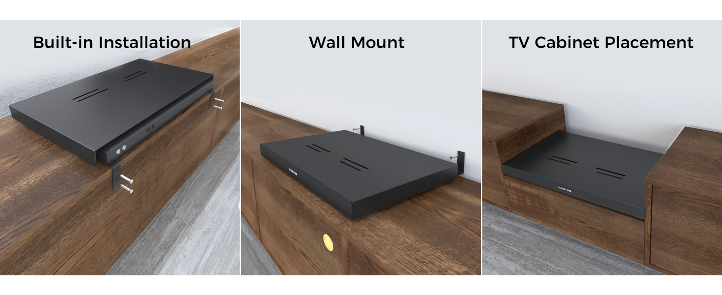 MST600 motorized projector shelf features, travel distance and compatible UST projector brands