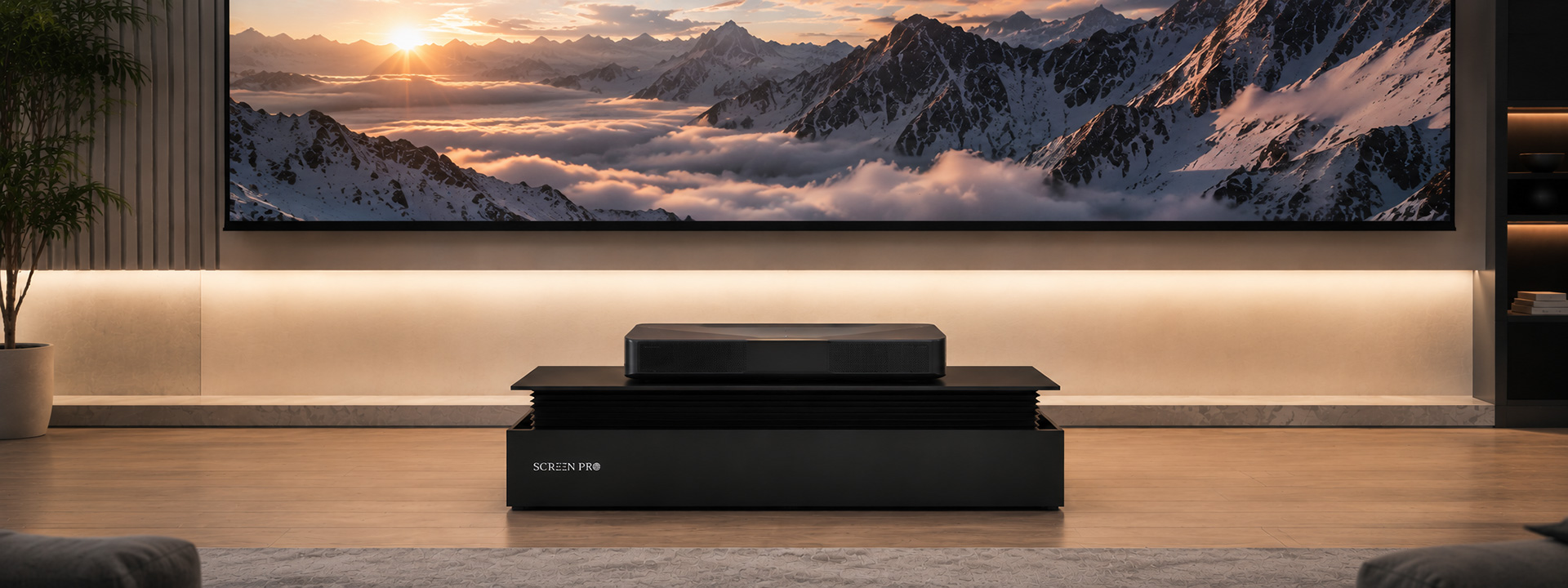 MSL-600 motorized sliding and lift platform for Laser TV cabinets and ultra-short throw projectors