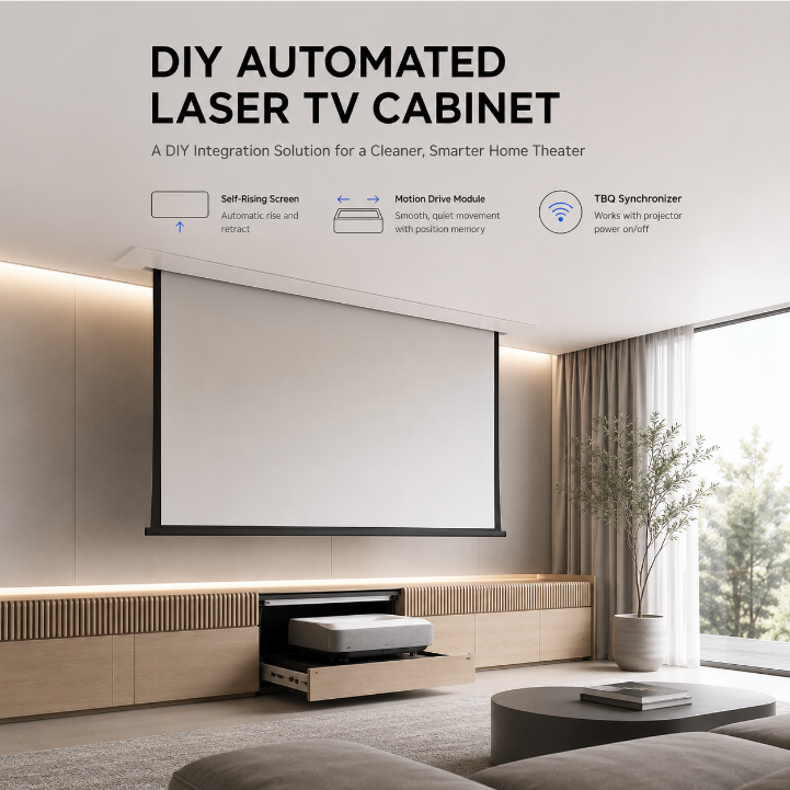 DIY Automated Laser TV Cabinet with Motion Drive Module