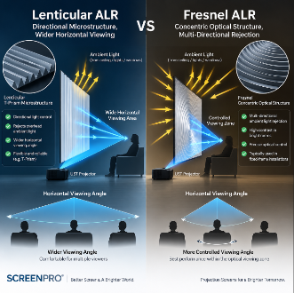 Lenticular vs Fresnel ALR Screens for UST Projectors