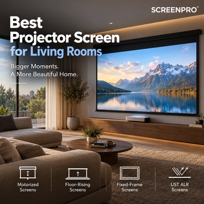 Best Projector Screen for Living Rooms | SCREENPRO