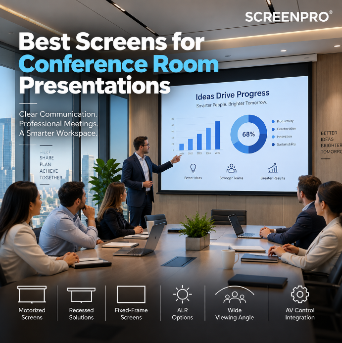 Best Screens for Conference Room Presentations | SCREENPRO