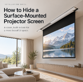 How to Hide a Surface-Mounted Projector Screen | SCREENPRO