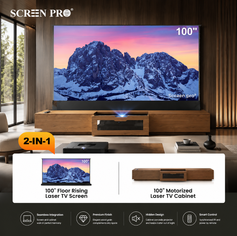 SCREENPRO Universal Laser TV Cabinet System